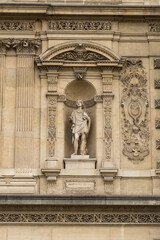 Obraz premium Architectural exteriors details of the Louvre museum