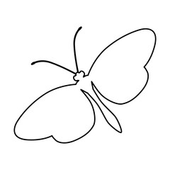 Beautiful butterfly silhouette icon vector illustration graphic design