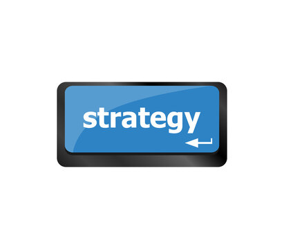 Strategy button on computer keyboard key button