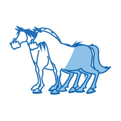 horse animal farm domestic strong image vector illustration