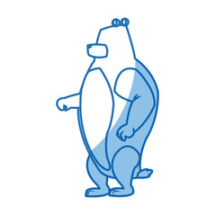 cartoon bear character wildlife animal carnivore design vector illustration
