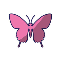 Beautiful butterfly silhouette icon vector illustration graphic design