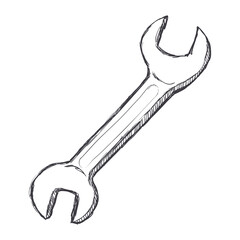 Wrench tool isolated icon vector illustration graphic design