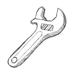 Wrench tool isolated icon vector illustration graphic design