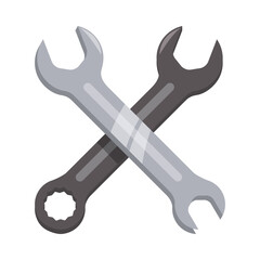 Wrenchs tools crossed icon vector illustration graphic design