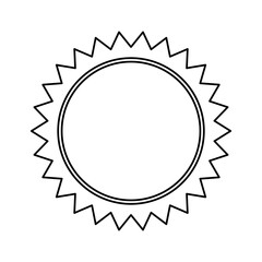 sun sunlight, summer climate symbol outline vector illustration