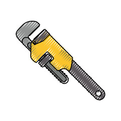 Wrench tool adjustable icon vector illustration graphic design