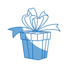 party gift box celebration birthday bow decoration vector illustration