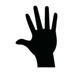 male palm hand gesture adult image vector illustration