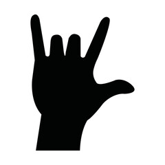 hand in rock n roll sign, man hand rock gesture vector illustration