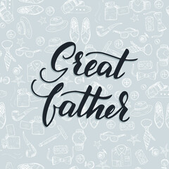 Quote Great father. Excellent holiday card.