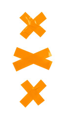 Obraz premium Cross made of insulating tape isolated