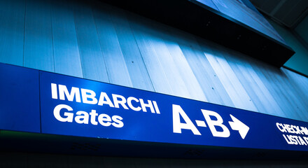 Fototapeta premium Gates signage in the airport