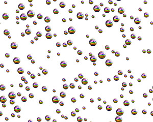 Colorful bubbles or spheres, sky like image