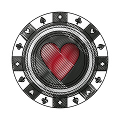 casino chips poker, gambling, money, vector illustration