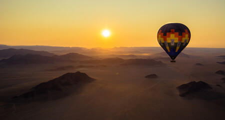 Fototapeta na wymiar Sunrise in the Namib Rand