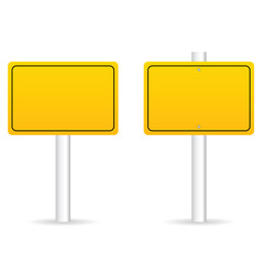 road traffic sign in yellow set illustration