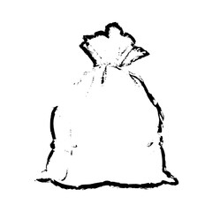 money bag, bank saving financial sketch vector illustration