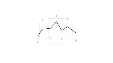 Infographics Motion design - graphs, diagrams, histograms transforming into each other. Loop animation with alpha channel. - Powered by Adobe