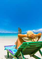 Woman at the beach in Thailand