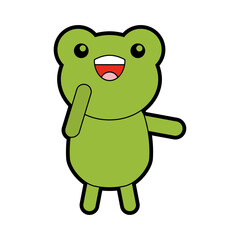cute color toad cartoon vector graphic design