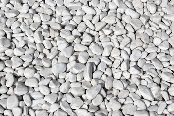 White pebbles on a beach