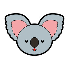cute koala face cartoon vector graphic design