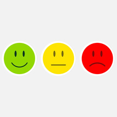 Cartoon faces expressions vector set