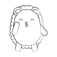 cute sketch draw armadillo cartoon vector graphic design