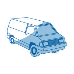 commercial vehicle - delivery van cargo transport vector illustration