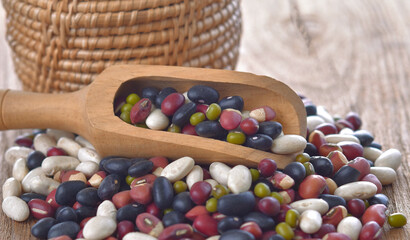 grains mix beans on the table