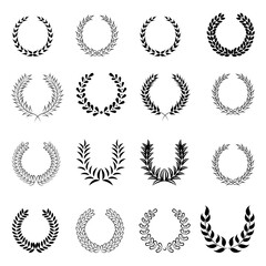  laurel wreath black