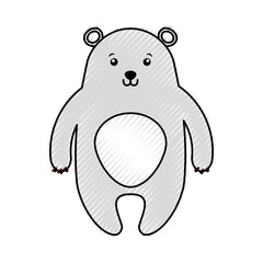 Obraz premium cute scribble bear cartoon vector graphic design