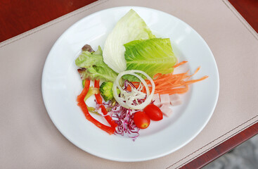 Fresh vegetable salad.