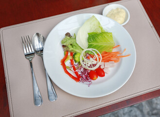 Fresh vegetable salad.