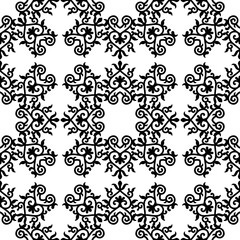 Monochrome seamless pattern. Ornate texture for web, print, wallpaper, wrapping, textile design, scrapbooks.