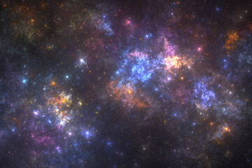 Obraz na płótnie Canvas Deep space stars illustration, fantasy universe