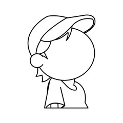 kid boy little childhood male image vector illustration