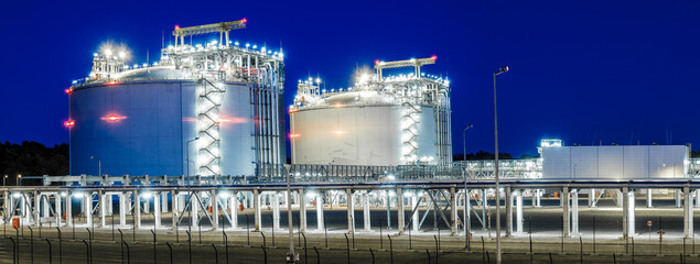 Panoramic image of the LNG Terminal in Swinoujscie in Poland © Mike Mareen