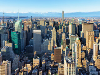 Fototapeta na wymiar Aerial view on Midtown Manhattan