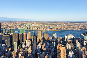 Aerial view on Midtown Manhattan and Long Island City