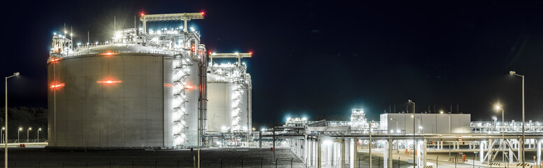 Panoramic image of the LNG Terminal in Swinoujscie in Poland © Mike Mareen
