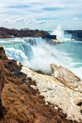 Wonderful Niagara Falls USA early springtime