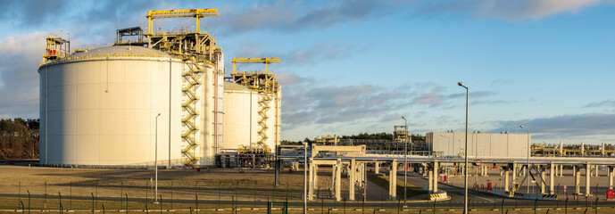 Panoramic image of the LNG Terminal in Swinoujscie in Poland © Mike Mareen