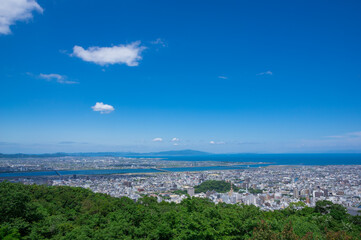 徳島県徳島市街並み　眉山公園から撮影