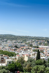 Fototapeta na wymiar View from the top to the Greek city
