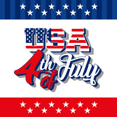 4th Of July American Independence Day Vector Illustration