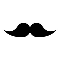 black icon moustache cartoon vector graphic design