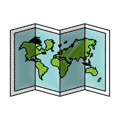 scribble world map cartoon vector graphic design
