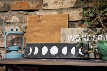 Wood boards with copyspace